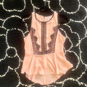 Peach Peplum top
